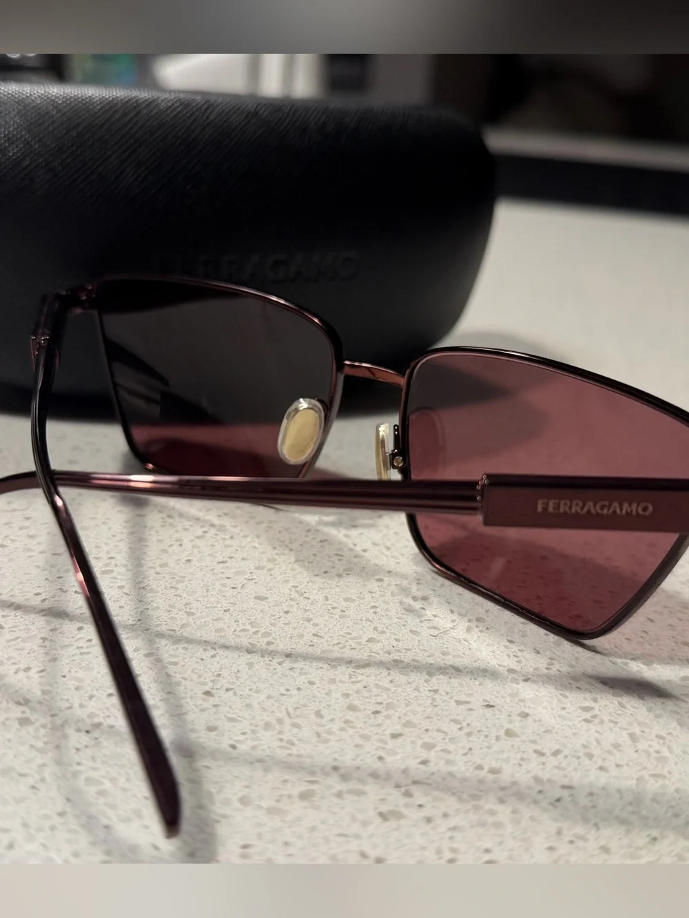 Salvatore Ferragamo Women’s Wine Rimless Sunglasses